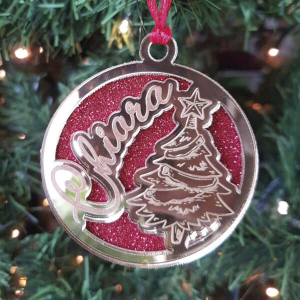 Pallina in plexiglass con Nome e Albero