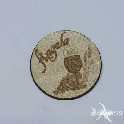 Tag Comunione con Nome in Legno