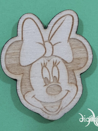 Tag faccino Minnie in Legno