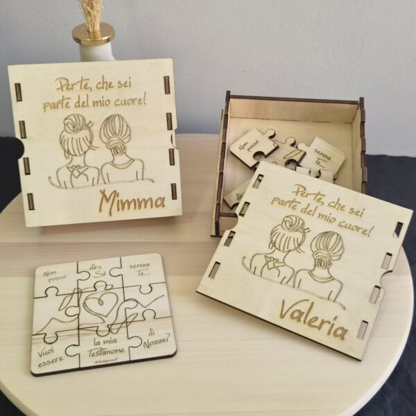 Box testimone con puzzle